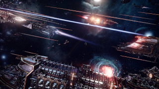Space station bright lights spaceships - a space station free wallpaper