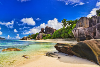 Beach rocks water blue sky 9 - rock and water free wallpaper
