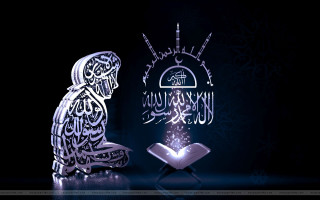 Glowing lamp person reading book - in the middle of it free wallpaper