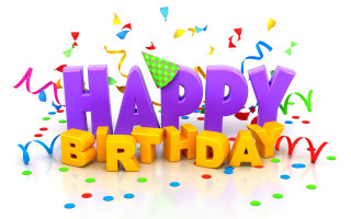 Happy birthday confetti streamers white - a happy birthday message free wallpaper
