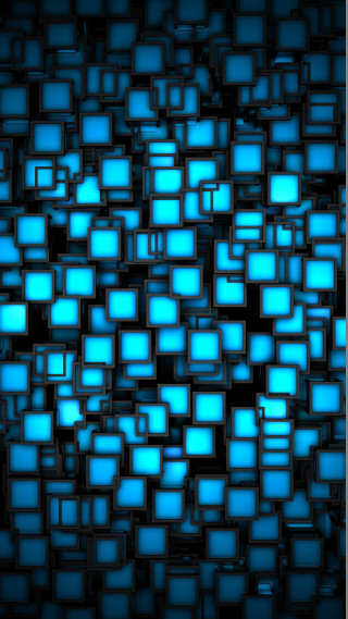 Blue background squares pattern design 8 - generative art free wallpaper