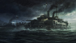 Ship water sky moon night - a large body of water free wallpaper