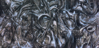 Alien creatures biomechanical clock tower - eduardo paolozzi free wallpaper