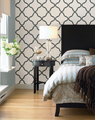 Bedroom modern european ink geometric - a bedroom free wallpaper