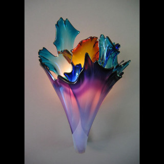 Colorful glass vase multiple colors - kinetic art free wallpaper