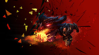 Demonic creature fire red background - a demonic looking creature free wallpaper
