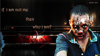 Man bloody face quote image - blender and photoshop free wallpaper