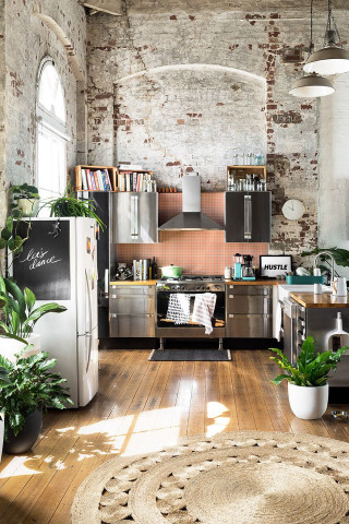 Kitchen refrigerator modern interior design 2 - bright studio setting free wallpaper