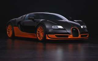 Black orange bugatti orange rims - wheel free wallpaper