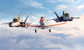 Planes flying sky clouds blue - concept art free wallpaper