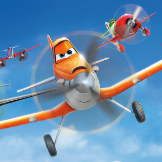 Cartoon airplane flying sky character - free airplane wallpaper