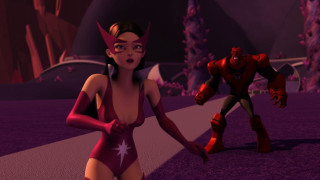 Cartoon character red suit star - a character free wallpaper