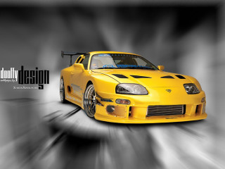 Yellow sports car black stripe 5 - a black stripe free wallpaper