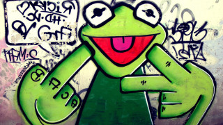Graffiti frog cover art title - a graffiti free wallpaper