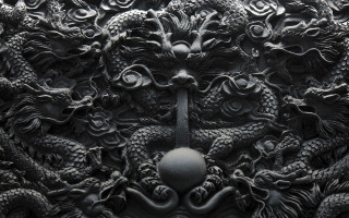 Dragon ball pattern black white - detail free wallpaper