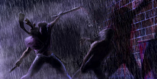 Couple rain umbrella building person - a couple of people free wallpaper