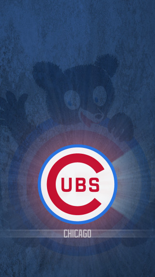 Cubs logo blue teddy bear - a blue background free wallpaper