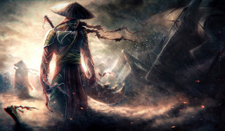 Man hat costume storm smoke - a sword free wallpaper for desktop