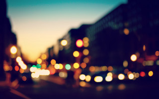 Blurry city street night cars - a blurry photo of a city street free wallpaper