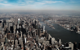 City river bridge tall buildings 2 - tall building free wallpaper