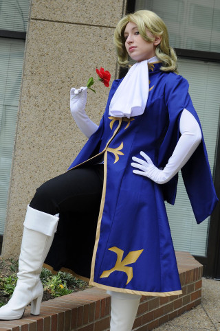 Woman blue costume white boots - blue free wallpaper