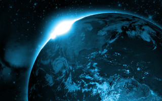 Blue planet bright sun atmosphere - a blue planet free wallpaper