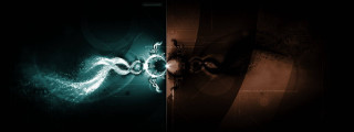 Dark light green abstract background - a dark free wallpaper