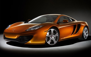 Orange sports car dark room 17 - nice free wallpaper