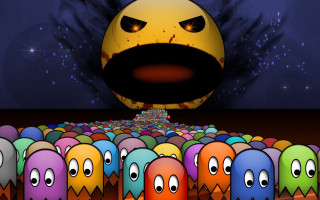 Cartoon characters candy ball eyes - a group of cartoon characters free wallpaper