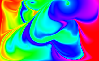 Colorful abstract painting red blue 3 - benoit b. mandelbrot free wallpaper