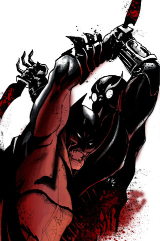 Batman catwoman guns blood splatters - autodestructive art free wallpaper