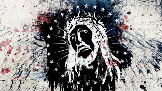 Jesus stars crown glory black - neoexpressionism free wallpaper