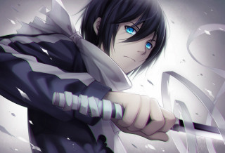 Man sword blue eyes portrait 2 - his face free wallpaper