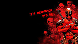 Deadpool gun skulls background caption 2 - a deadpool character free wallpaper