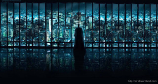 Person standing window cityscape night - a cityscape in the background free wallpaper