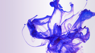 Blue liquid floating white background - a white background behind free wallpaper