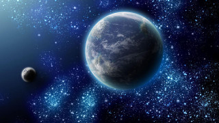 Blue planet blue star glowing - the planet free wallpaper
