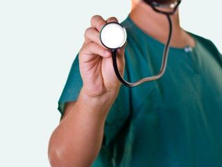 Man green shirt stethoscope holding - neoplasticism free wallpaper