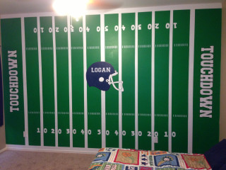 Football field mural bedroom helmet - a football helmet free wallpaper