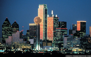 City skyline night lights ferris 3 - derf free wallpaper