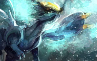Cute pokemon snowfall bigeyes tail - dragon art free wallpaper
