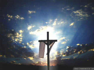Cross cloth cloudy sky sunlight - a cloth free wallpaper