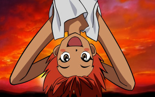 Cartoon character shirt sunset red - a red sky free wallpaper