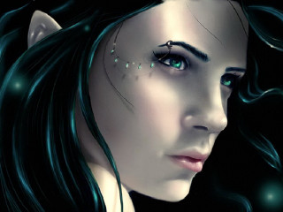 Gothic epic fantasy portrait green - epic fantasy character art free wallpaper