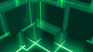 Green room square mirrors green - beeple free wallpaper