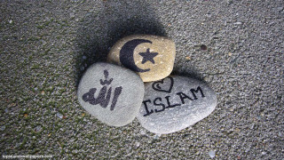 Three rocks islamic concrete art - the ground next free wallpaper