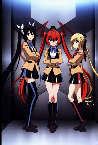 Anime girls arms crossed back - serial art free wallpaper