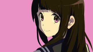 Girl long hair ponytail looking - computer art free wallpaper