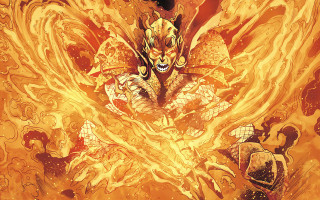 Dragon fire demon autumn flames - a large head free wallpaper