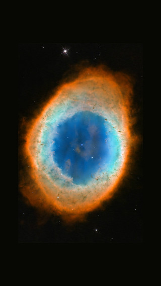 Blue ring sky stars black - space art free wallpaper